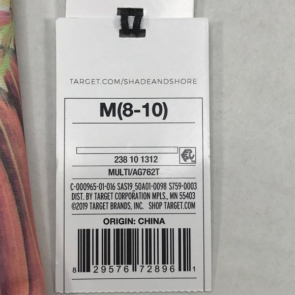 Shade And Shore Women's Sz. Medium 8-10 Tall Triangle Ring Detail Bikini Top New - Picture 4 of 14